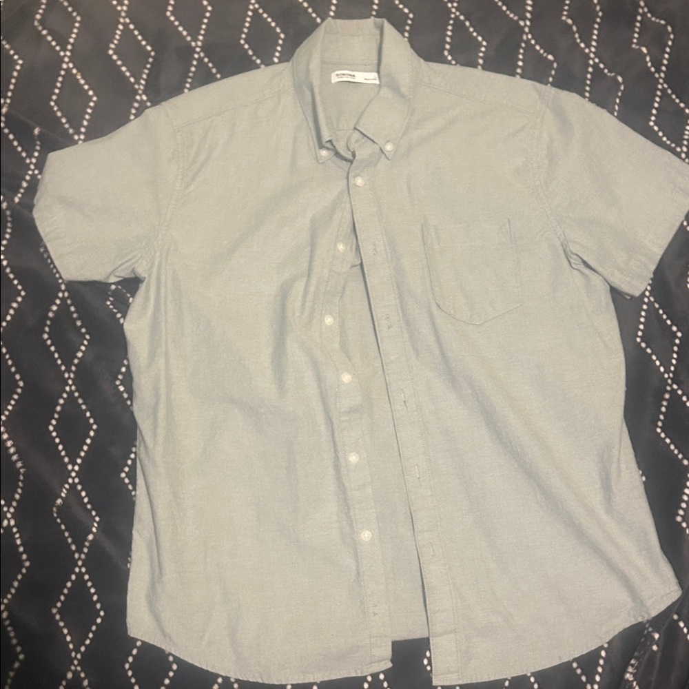 Sonoma Men's Gray Short Sleeve Button Down Shirt